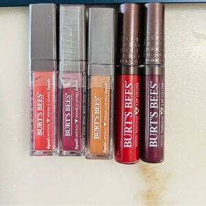 Burt's Bees Lip Gloss Collection - Coral, Peach, Bronze, Cherry, Plum